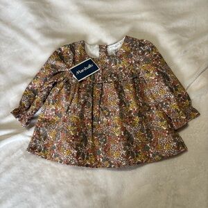Max Studio baby corduroy floral print dress 3 to 6 month girls